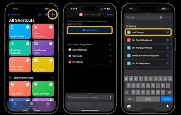 佛冈苹果14锁屏维修店分享iPhone14升级iOS16.4后如何创建锁屏快捷方式 